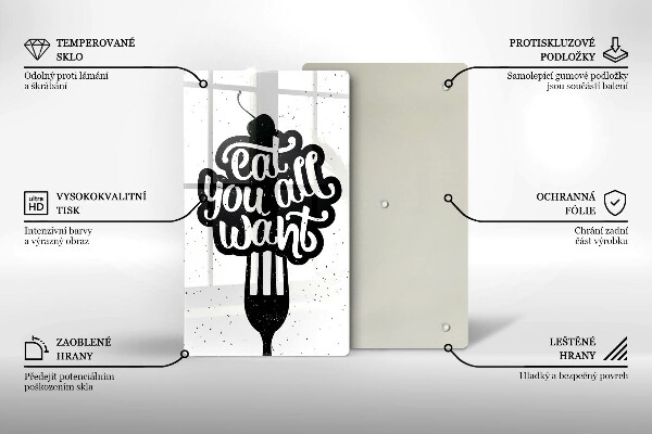 De vidrio templado Eat all you want