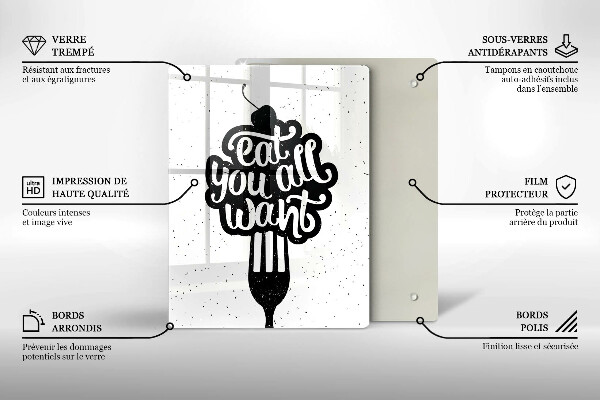 De vidrio templado Eat all you want