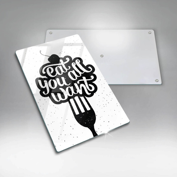 De vidrio templado Eat all you want