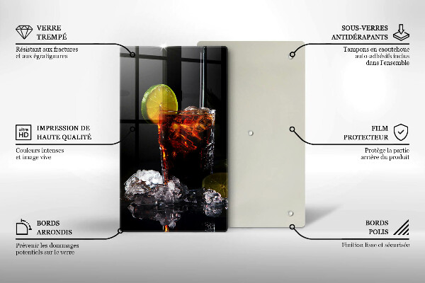 De vidrio templado Bebida terrosa con hielo