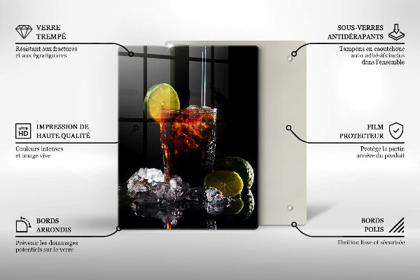 De vidrio templado Bebida terrosa con hielo