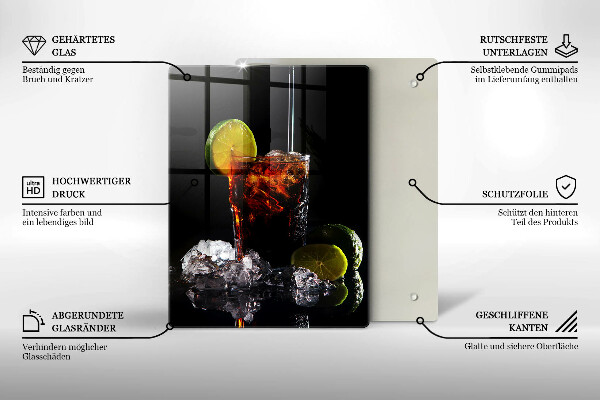 De vidrio templado Bebida terrosa con hielo