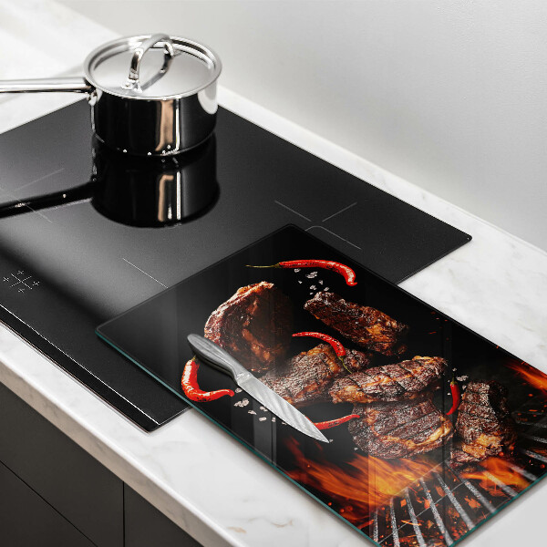 De vidrio templado Carne a la parrilla