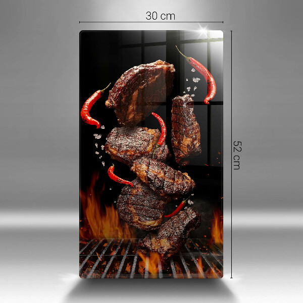 De vidrio templado Carne a la parrilla