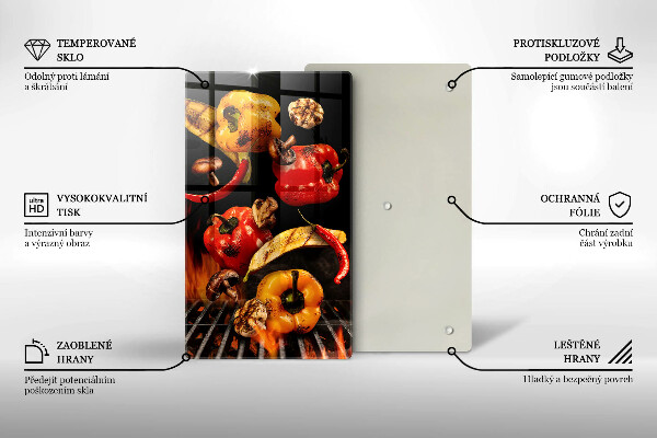 De vidrio templado Verduras a la parrilla