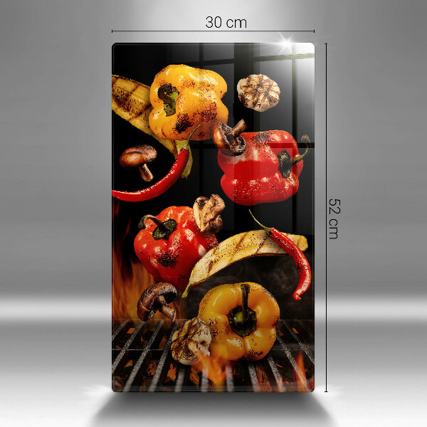 De vidrio templado Verduras a la parrilla