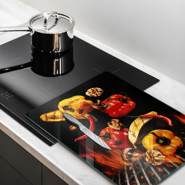 De vidrio templado Verduras a la parrilla