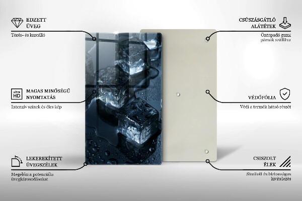 De vidrio templado Cubitos de hielo frio