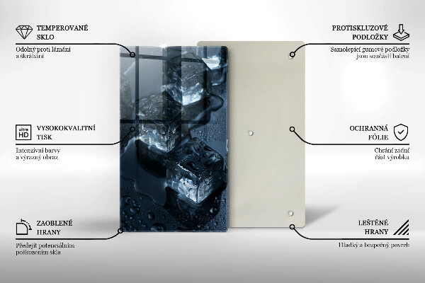 De vidrio templado Cubitos de hielo frio