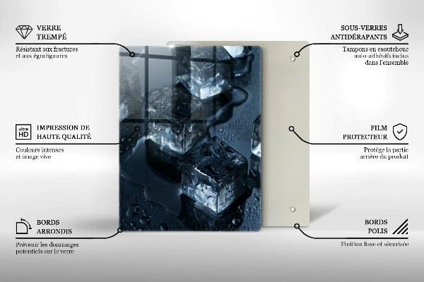 De vidrio templado Cubitos de hielo frio