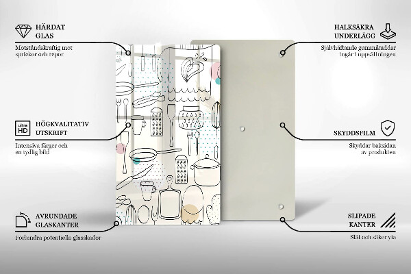 De vidrio templado Accesorios de cocina