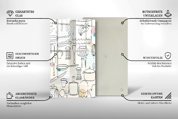 De vidrio templado Accesorios de cocina