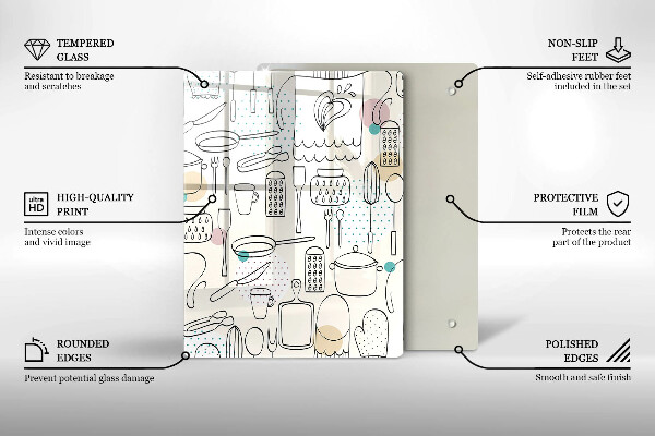 De vidrio templado Accesorios de cocina