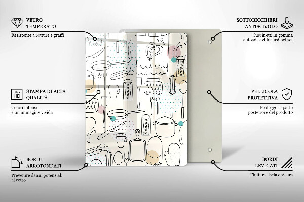 De vidrio templado Accesorios de cocina