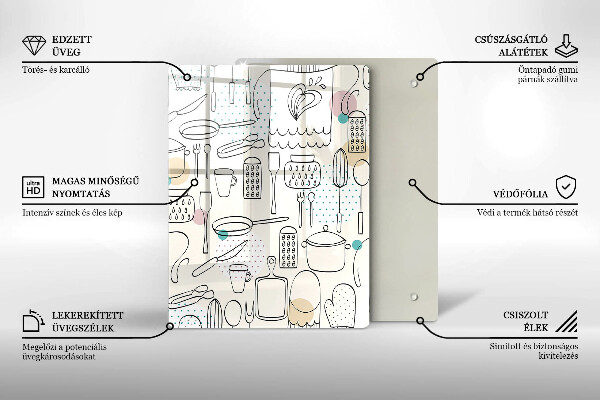 De vidrio templado Accesorios de cocina