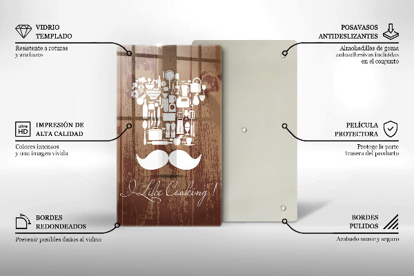 De vidrio templado I like cooking