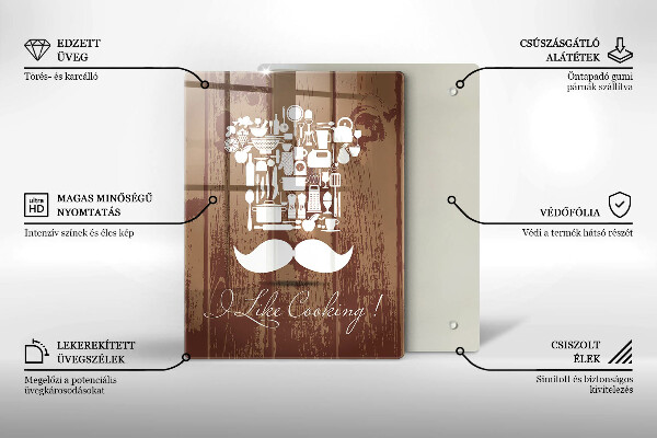 De vidrio templado I like cooking