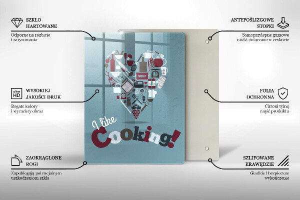 De vidrio templado I like cooking