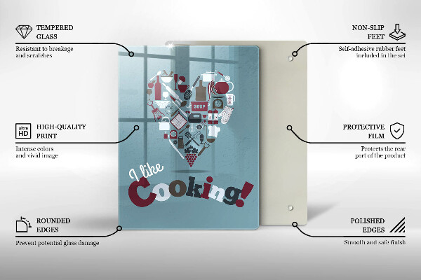 De vidrio templado I like cooking