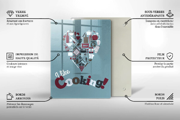 De vidrio templado I like cooking