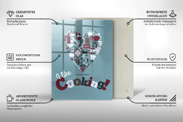 De vidrio templado I like cooking