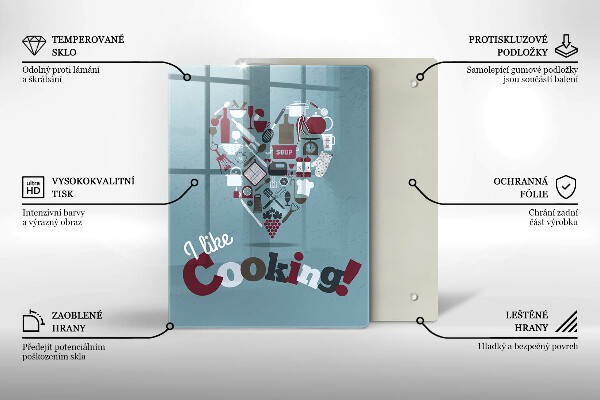 De vidrio templado I like cooking