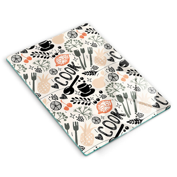 De vidrio templado Motivo de cocina de dibujos animados