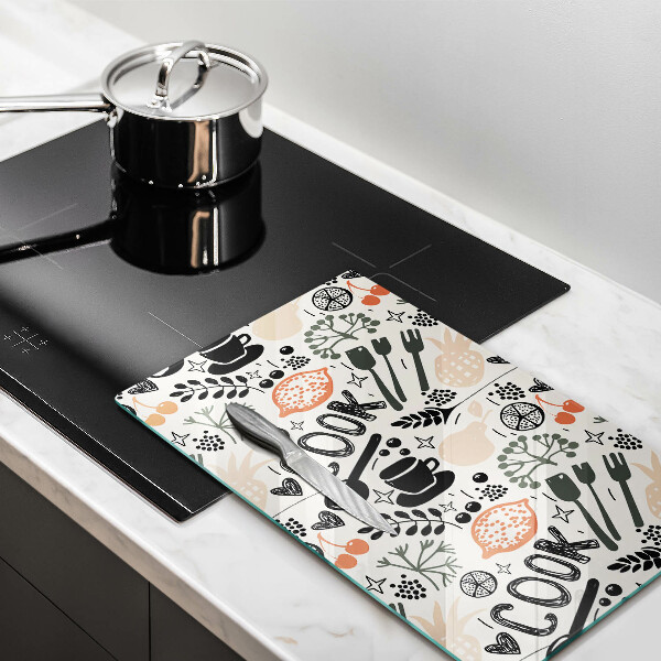 De vidrio templado Motivo de cocina de dibujos animados