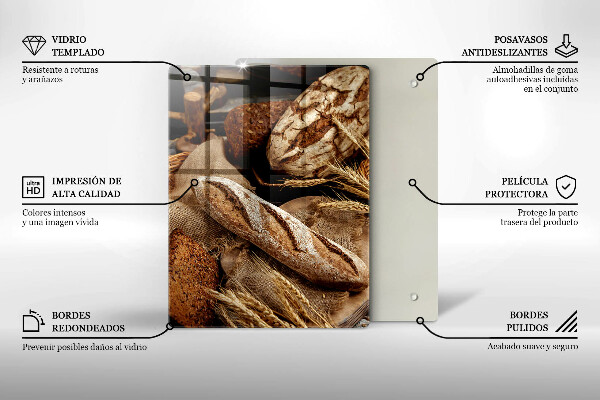 De vidrio templado panes pan