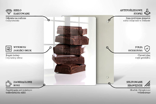 De vidrio templado cubos de chocolate