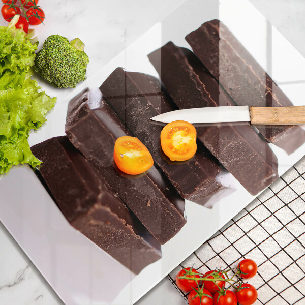 De vidrio templado cubos de chocolate