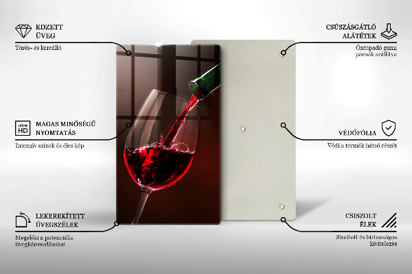 De vidrio templado Una copa de vino