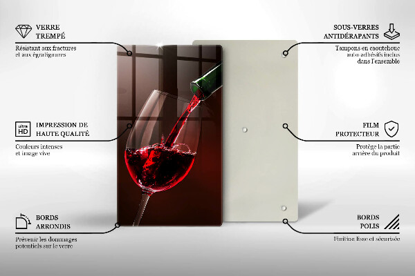 De vidrio templado Una copa de vino