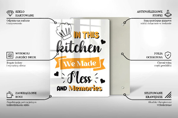 De vidrio templado In this kitchen we made mess and memories