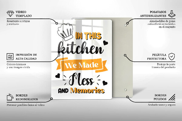 De vidrio templado In this kitchen we made mess and memories