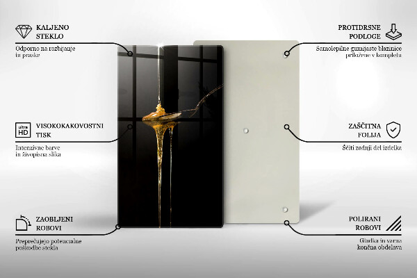 De vidrio templado Una cucharadita de miel