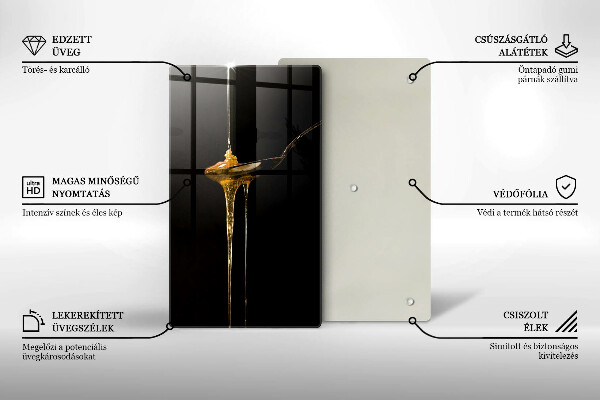 De vidrio templado Una cucharadita de miel