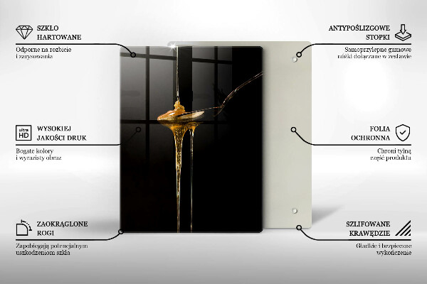 De vidrio templado Una cucharadita de miel