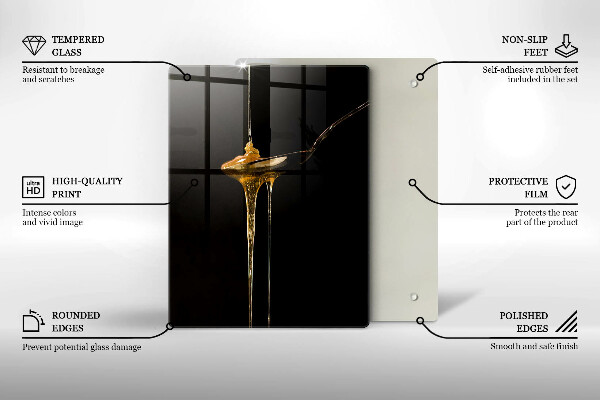De vidrio templado Una cucharadita de miel