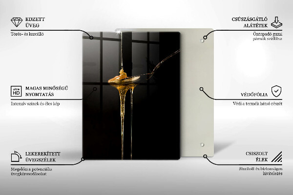 De vidrio templado Una cucharadita de miel