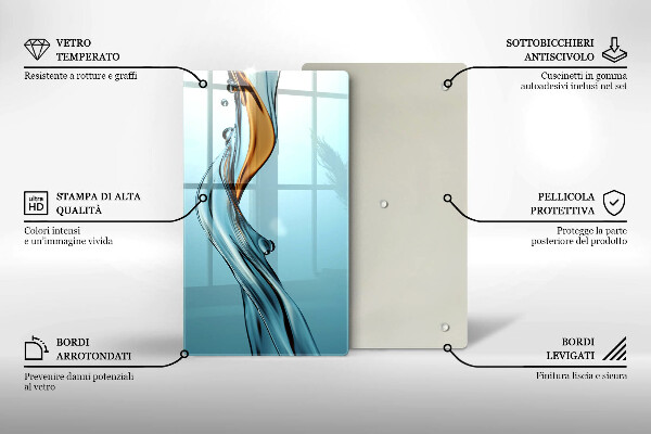 De vidrio templado Chorro de agua