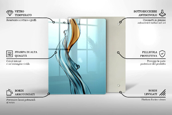 De vidrio templado Chorro de agua