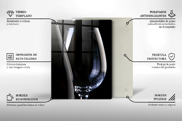 De vidrio templado Vidrio y botella