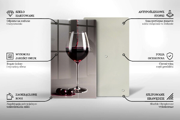 De vidrio templado Vidrio y uvas