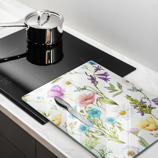 De vidrio templado Ilustración de flores