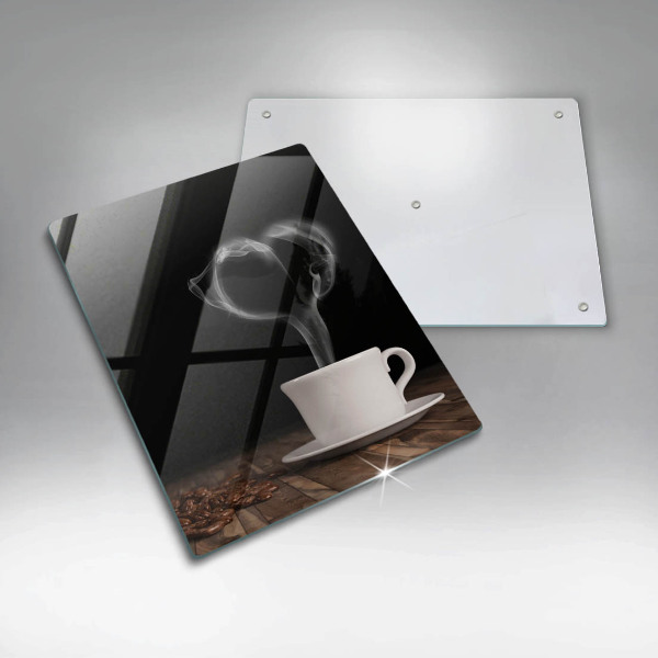 De vidrio templado Corazón de taza de café