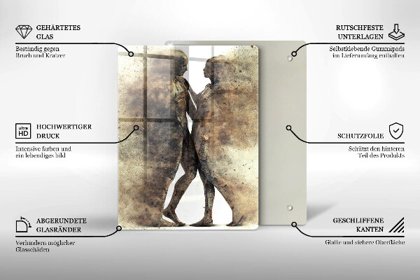 De vidrio templado Cuerpos de personas enamoradas