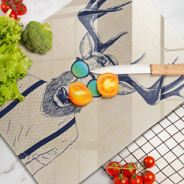 De vidrio templado Ilustración de hombre ciervo