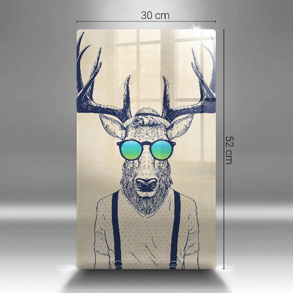 De vidrio templado Ilustración de hombre ciervo