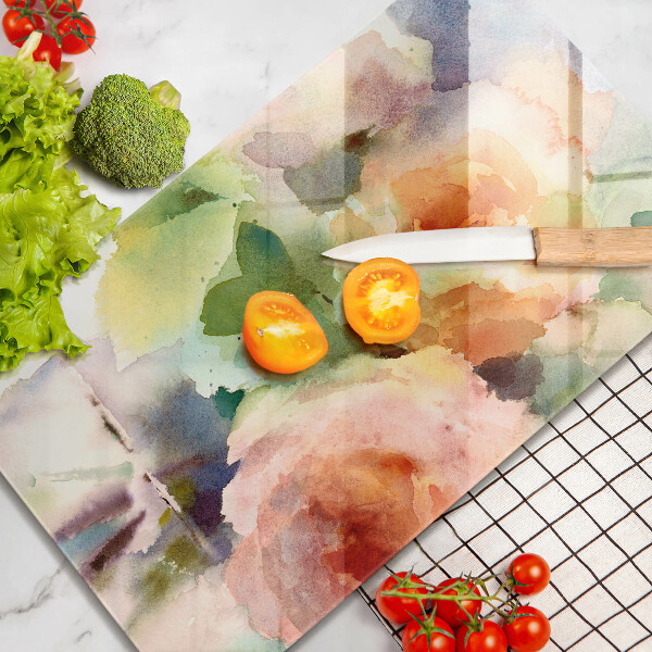 De vidrio templado flores pintadas